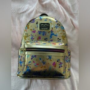 Loungefly Disneyland 70th Anniversary Gold Backpack